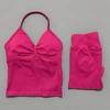 DFYNE Sports Vest & Halter Bra 3/4 Shorts Set