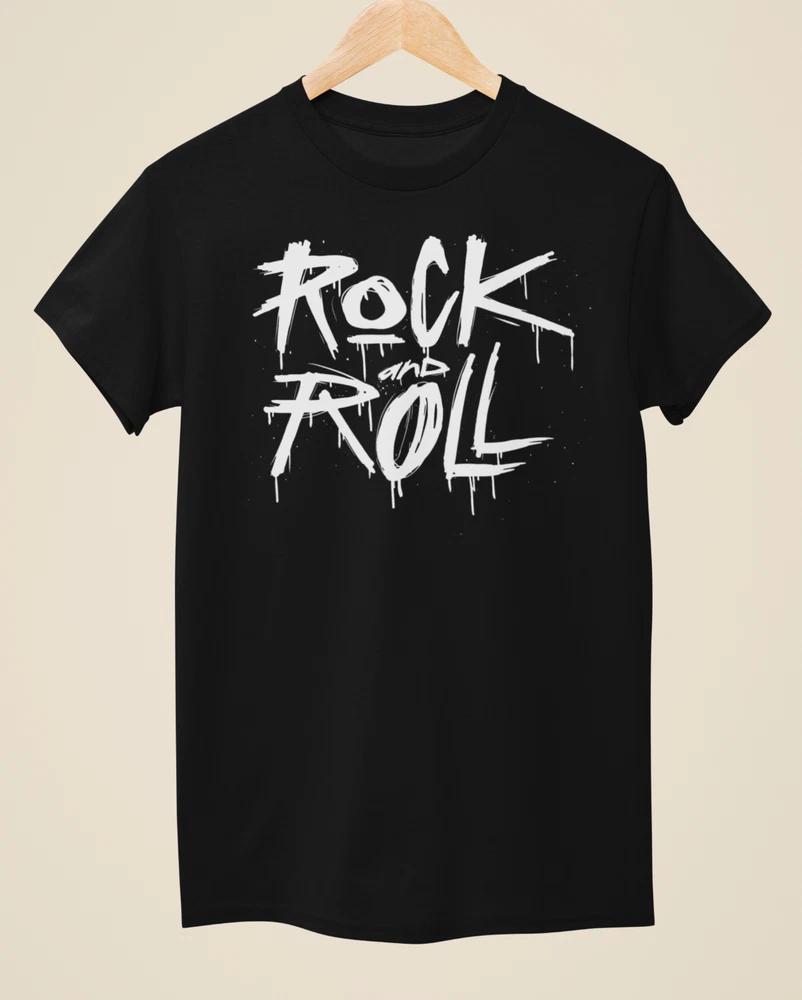 Rock Roll Tattoo Inspired Unisex Black TShirt S