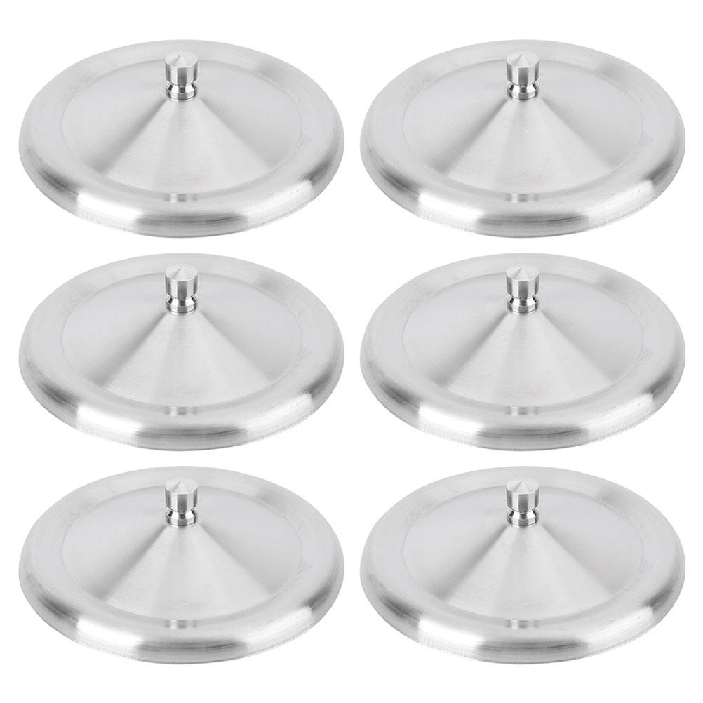 6 Pcs Stainless Steel Lid Cup Lids Office Protectors Coffee Tumbler Covers Round Drinks Mug