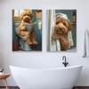 Goldendoodle Bathroom Canvas Paintings Modern Pet Themed Dog Lovers Toilet Poster Print Humorous Toilet Wall Art Restroom Decor