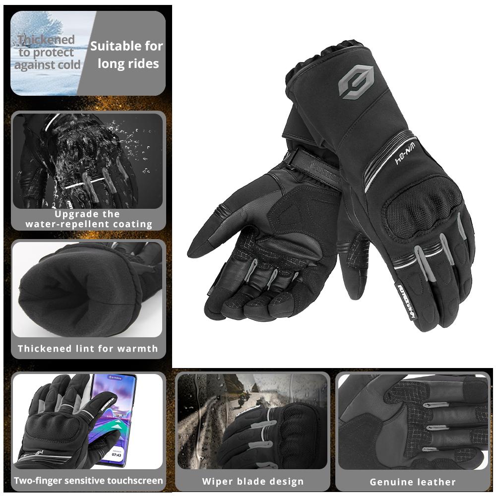 

CE Motorcycle Gloves Winter Black Guantes Moto Invierno Warm Touch Screen Waterproof Windproof Gloves Protective M