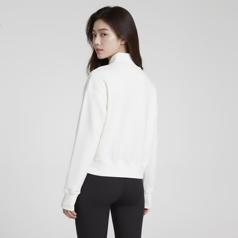 Nike Moletom Feminino de Lã com Zíper Completo para o Inverno