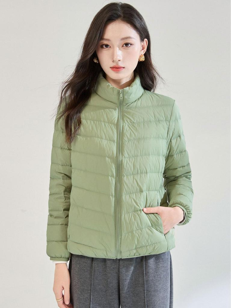 2025 Winter Lightweight Stand Collar Down Jacket - Simple Casual Short Outerwear