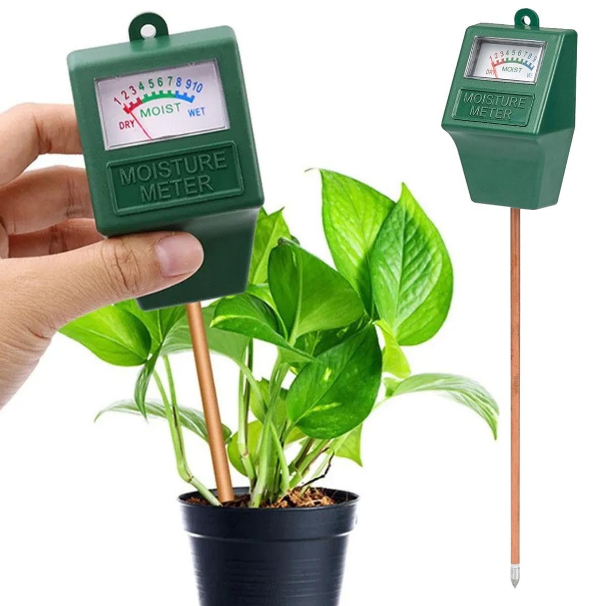 

Cospys Soil Moisture Meter, Houseplant Watering Checker, Soil Hygrometer, Watering, Moisture Measurement, Soil Tester, Plug-in, No Batteries Required