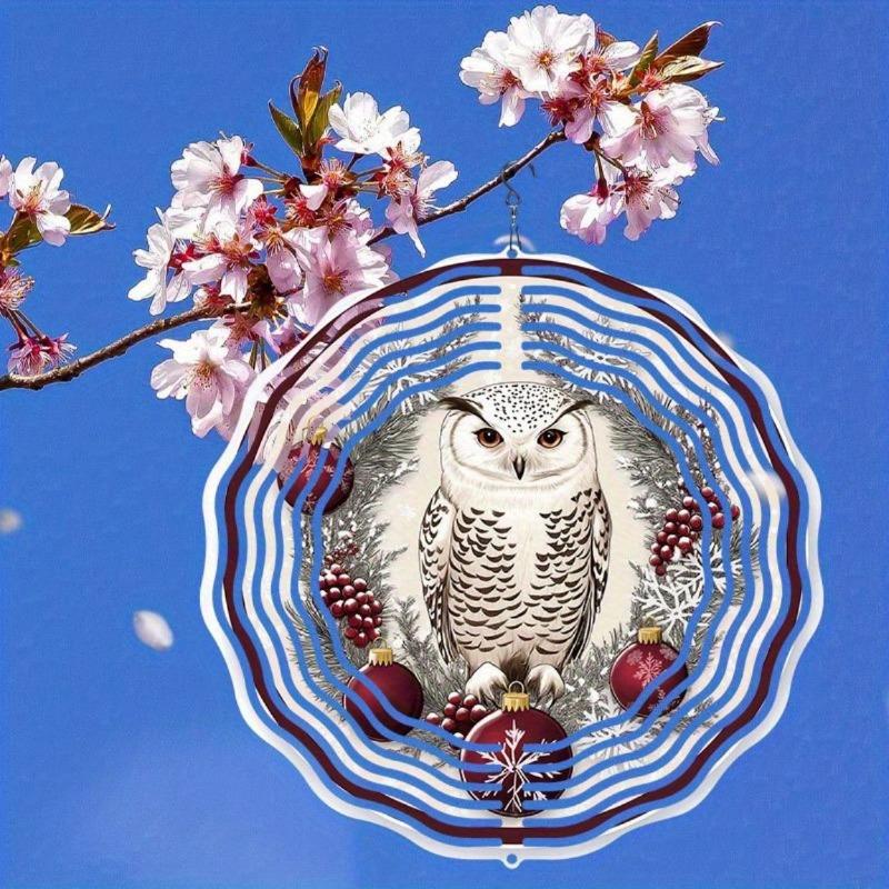 10 Zoll Hängender Windspinner mit 360-Grad-Haken für Balkon-Gartendekor Frühling Sommer Außendekoration