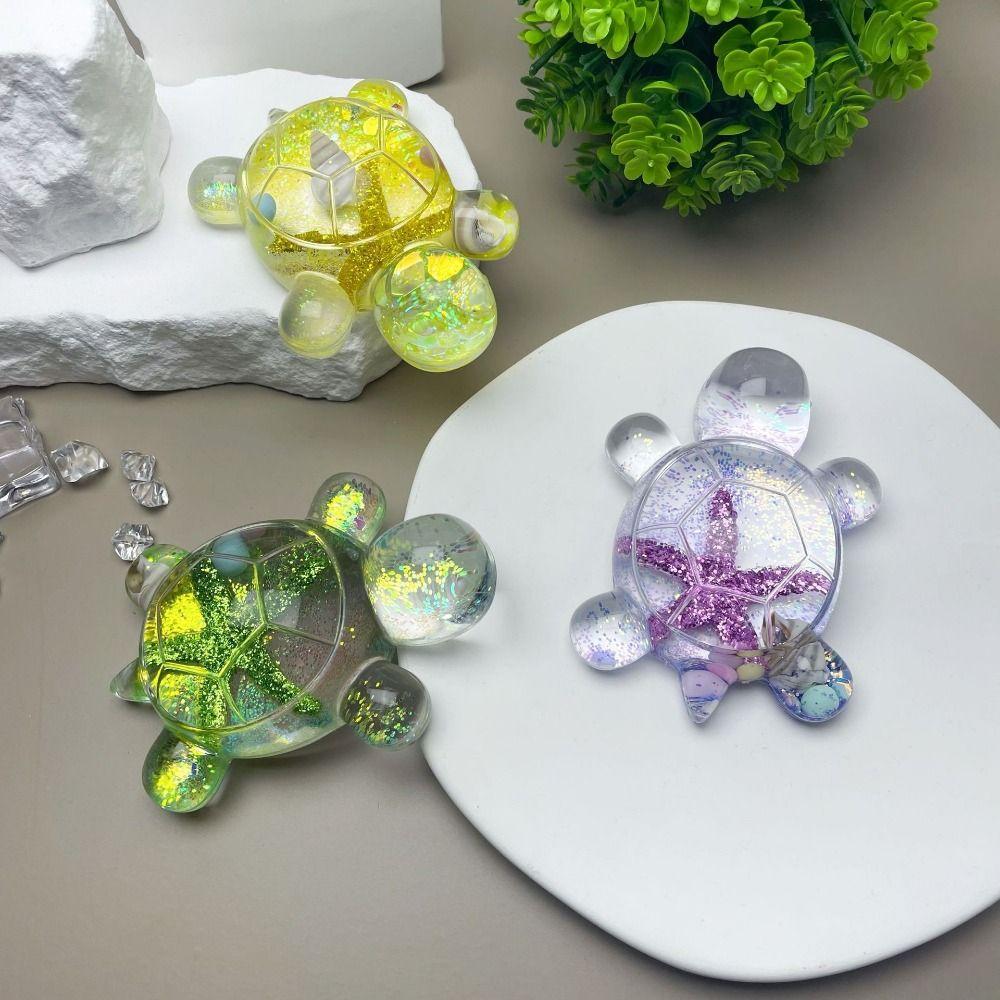 Luminous Bead Starfish Turtle Toy Flash Flowing Sand Turtle Small Ornament  Gifts