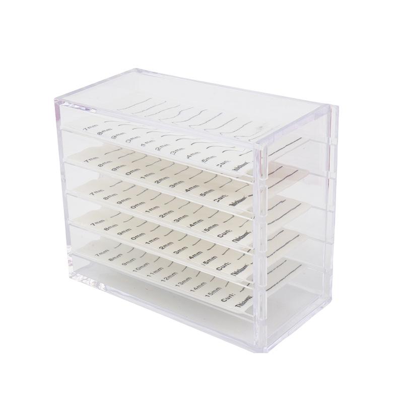 Grafted Eyelash Organizer: 5-Layer Acrylic Storage Box, Multiple Colors
