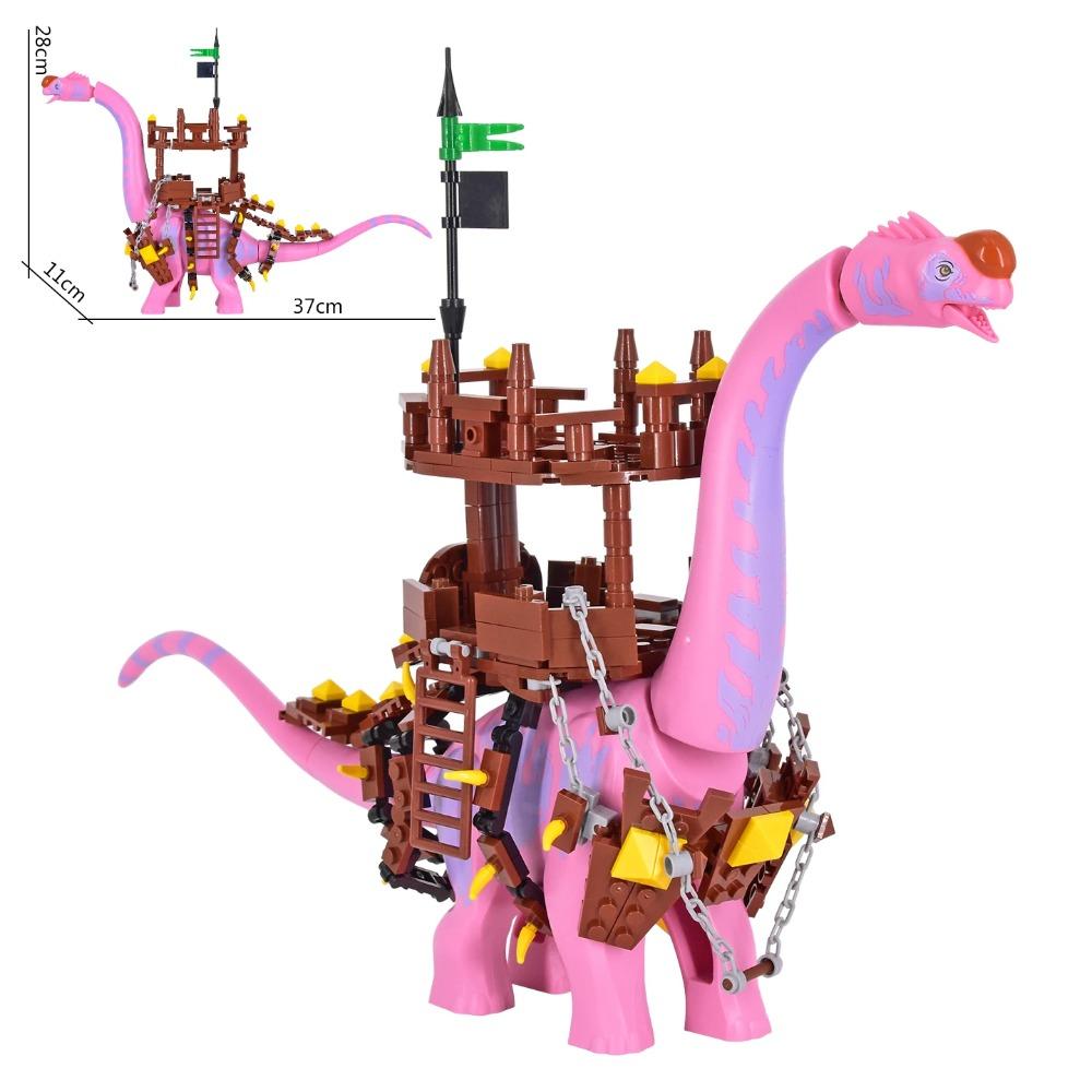 Jurské dobrodružství záchrany dinosaurů Stavebnice s pohyblivou figurkou T-rexe Pevný domček na strome a model záchranného nákladného auta Stavebné kocky