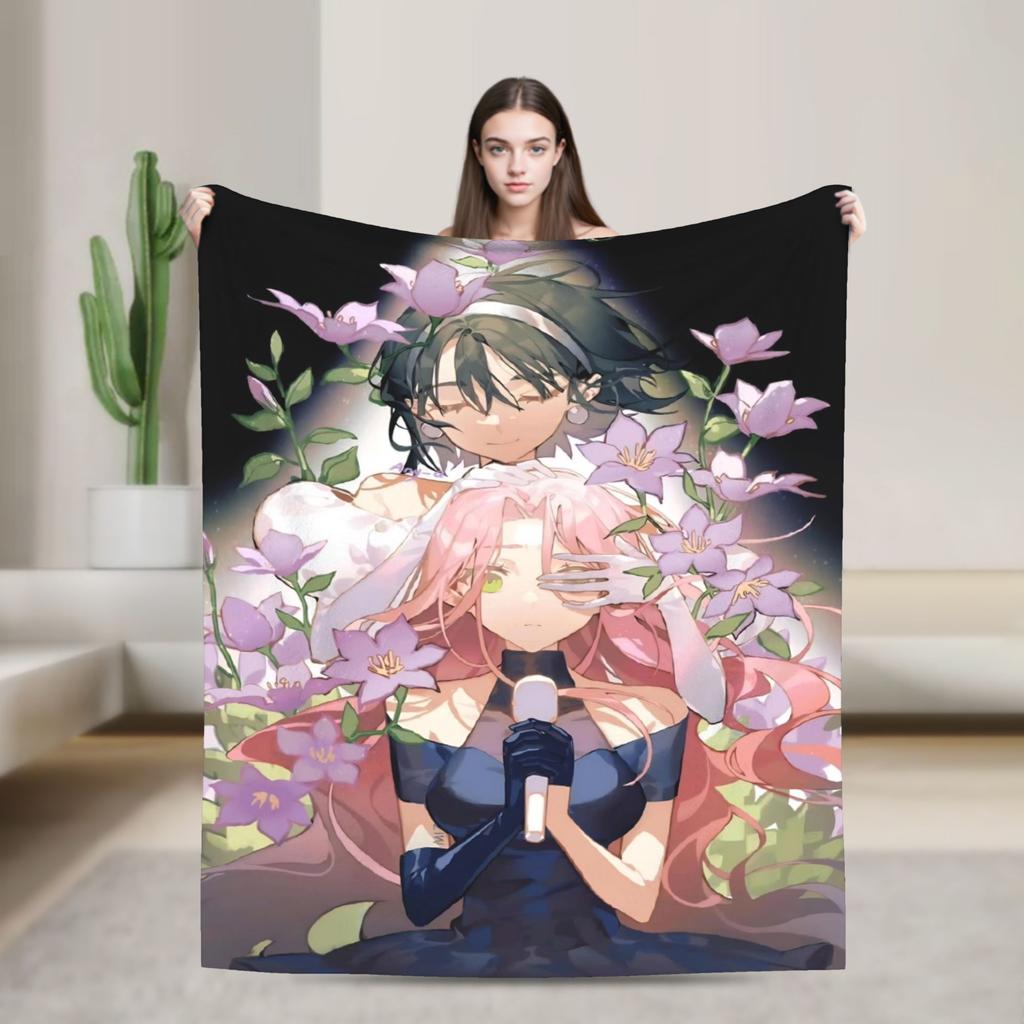 Alien Stage Manga Poster Print Plush Blankets Girls Boys Flannel Throw Blanket For Couch Chair Super Soft Quality Bedspread Gift
