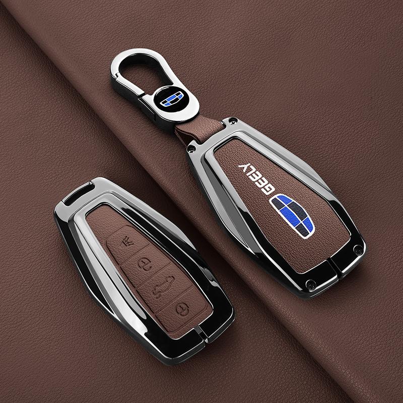 Fit For Geely Emgrand X7 Ex7 Borui Boyue Gc9 Coolray X6 Gt Auto Intelligent Smart Key Fob Cover Case Emblem Alloy Protective Housing Auto