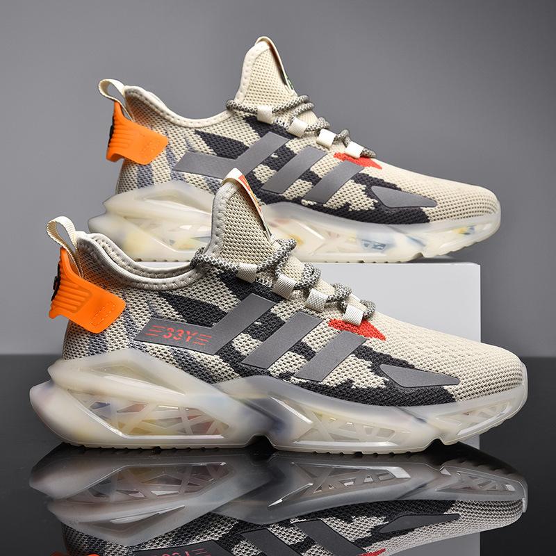 

New air cushion sneakers comfortable sneakers running shoes casual shoes men s trendy men s shoes 45 бежевый