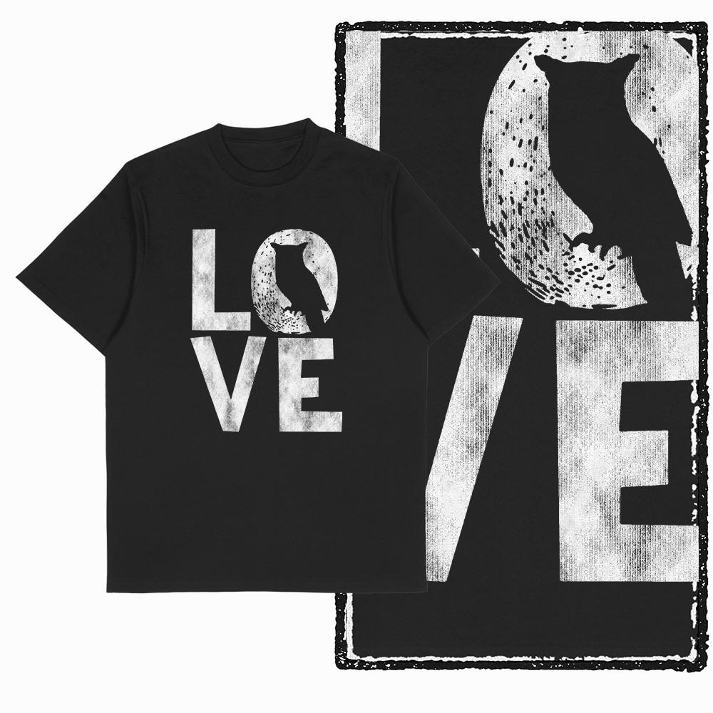 100 Cotton Retro Owl Graphic Printed Unisex Tshirt Black Big Size Cotton Unique Vintage Tshirt Cool Tshirt Novety Tee Shirt G32