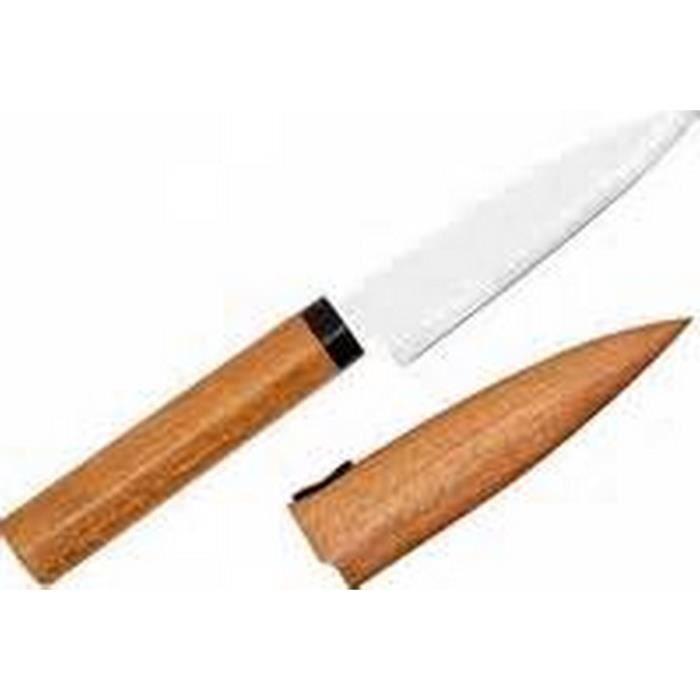 Couteau office 100mm Kitchenlife cerisier + fourreau