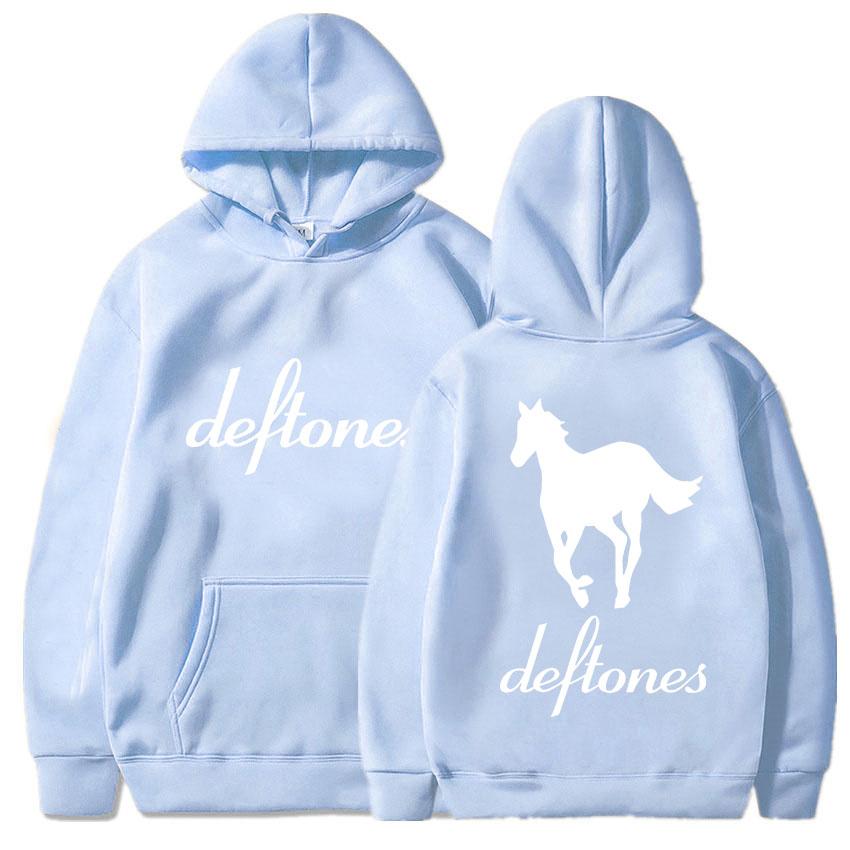Deftones Graphic Printing Hoodie Long-sleeved Fleece Hooded Sweatshirts With Pocket Hip Hop Clothes Moletom Casual Pullovers