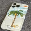 Summer Cloud Coconut Tree Clear Case for Apple iPhone 11, 12, 13, 14 Pro Max, XR/XS, 15