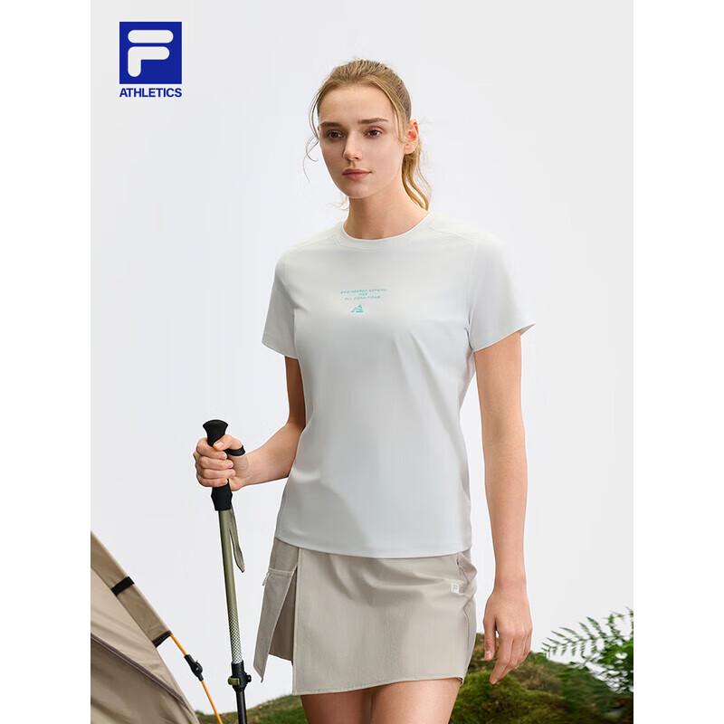 FILA Women s Basic Round Neck Knitted Short Sleeve T-Shirt XXL