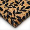 Coconut Fiber Doormat Natural Black Twig Pattern 60x40