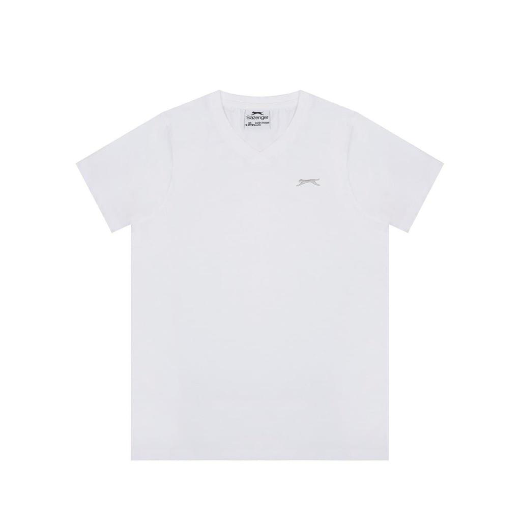 Slazenger Boys Logo Cotton V Neck T-Shirt