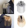 Pin Tassel Chain Epaulette Breastpin Jacket Vintage Brooch Rivet Shoulder Badges  Knight's uniform