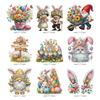 5D DIY Diamond Painting Desktop Ornaments Kits Easter Special Shaped Diamond Painting Desktop Decoration for Home Office Desktop