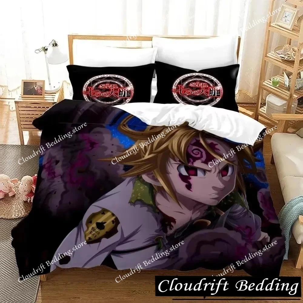 The S-Seven D-Deadly Sins Bedding Set Single Twin Full Queen King Size Anime Bed Set Teenager Bedroom Duvet Cover Sets Bed Sheet