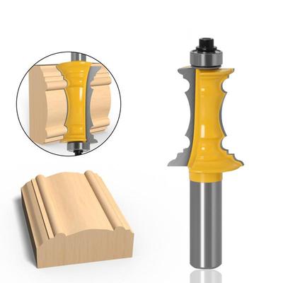 1Pc Mitered Drawer Μπροστινό Moulding Router Bit Door Handrail Line Tenon Cutter for Wood Tools - 8mm 12mm 1/2inch Shenk