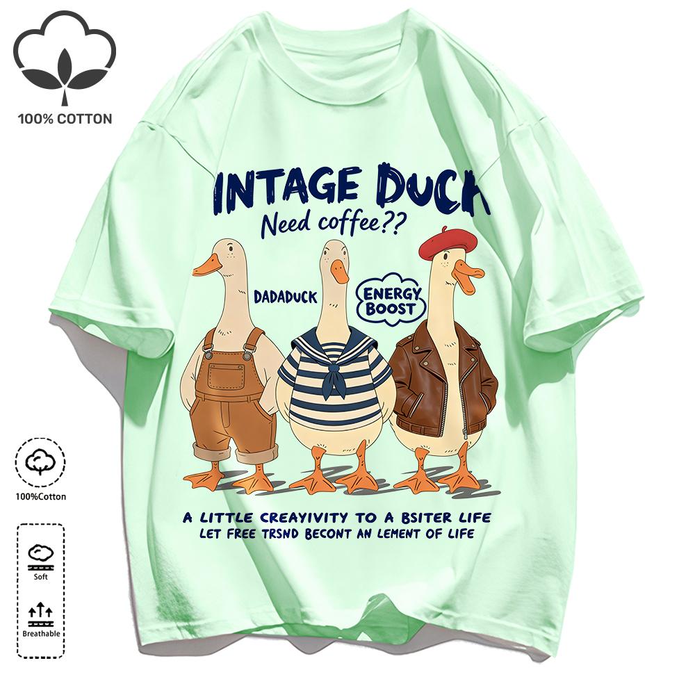 Classic Color Scheme T-Shirts For Unisex Retro Oversized Short Sleeves Fashion Couple Clothes Unisex Simple Basics Clothing