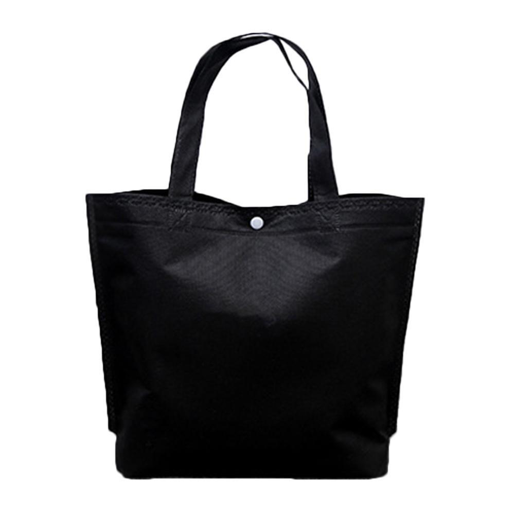 Timeless Design Foldable Button Shopping Bag Reusable Tote Pouch For Women