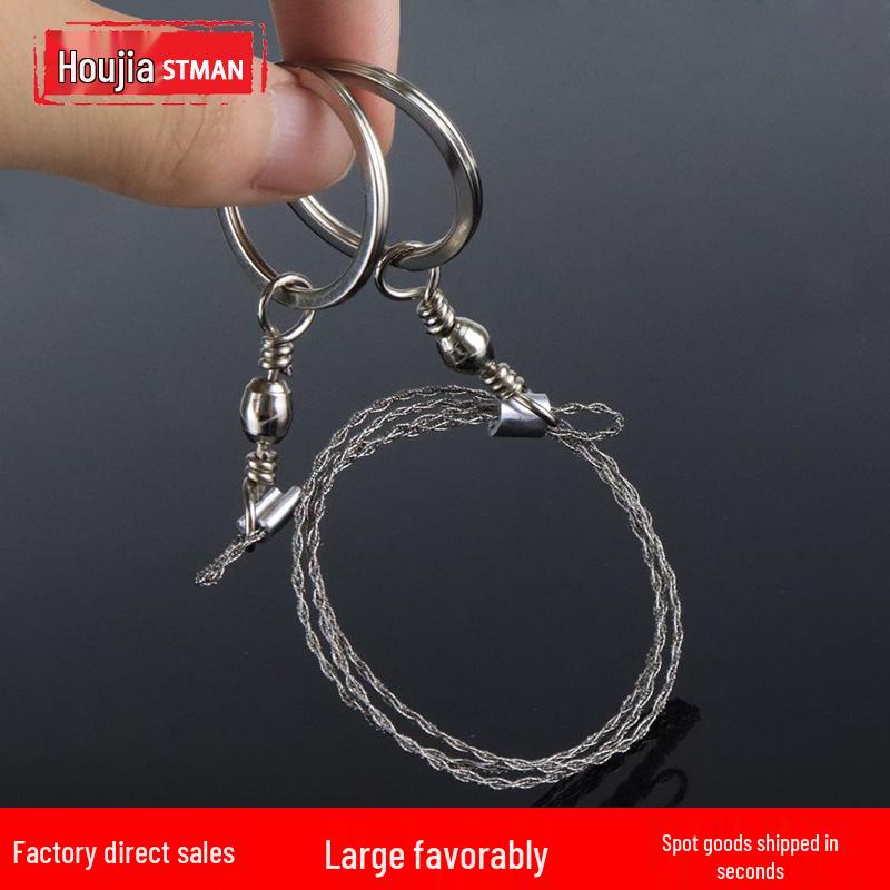 

Портативная пила для выживания из 4-жильной стальной проволоки для использования на открытом воздухе Iron Ring (Separate Ring without Wire Saw)