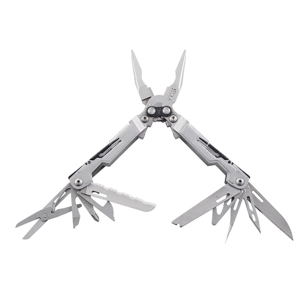 

SOG PowerPint 18-in-1 Tactical Multi-Tool with Folding Pliers & Knife - Compact EDC Gear for Outdoor Camping, Survival & Hiking