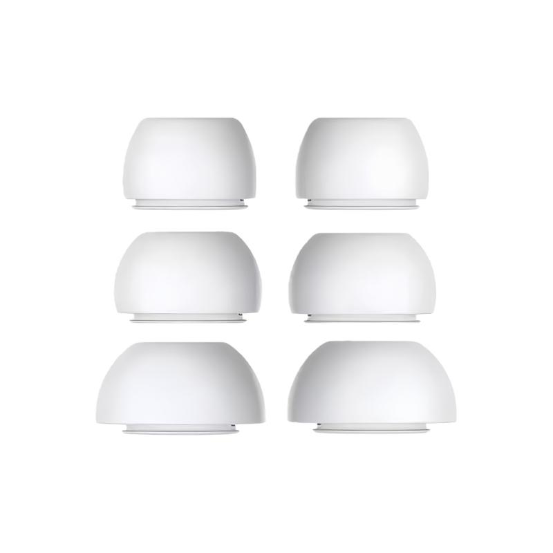 

3Pairs Silicone Ear Tips with Dust Mesh for pods 3 Comfort Fit Enhances Sound Quality and Easy Replacement Installation белый