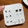 Set Cercei Stud Gotic Punk cu Cruce de Diavol pentru Femei - Design Dulce, Cool și Picant