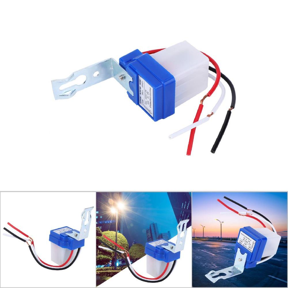2 Pcs AS-10 Automatic Light Switch 10A 2200W Max Load Dusk To Dawn Sensor 220V/12V 10M Sensing Distance Photoswitch Streetlight