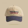 Men's Vintage American Embroidered Cotton Baseball Cap, Sun Protection Breathable Classic Design, For Men Outdoor Daily Use