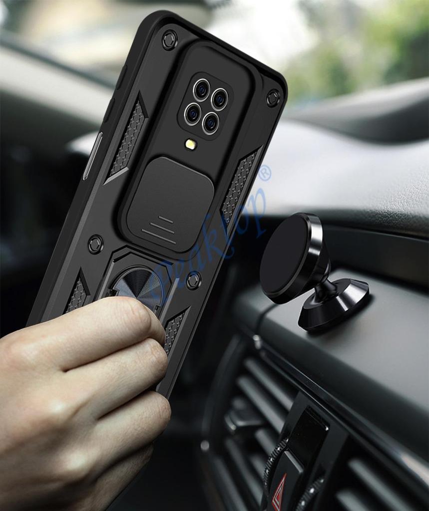 For Xiaomi Redmi Note 9 Pro Case Camera Protection Armor Cover Funda Xiaomi Redmi Note9 9Pro 9S 9 S Shockproof Ring Stand Covers