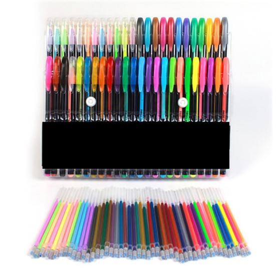 48Pcs Colors 0.8mm Gel Ink Pen Refills Glitter School Drawing Writing Stationery