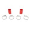 2Pcs 1in High Temp Pipe Clamps Connector Sturdy Exhaust Pipe Clamps Connector for Banshee 1987 to 2006 Red