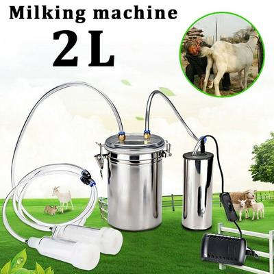 2L Electric Milking Machine Portable Stainless Steel Milker For Sheep Cows