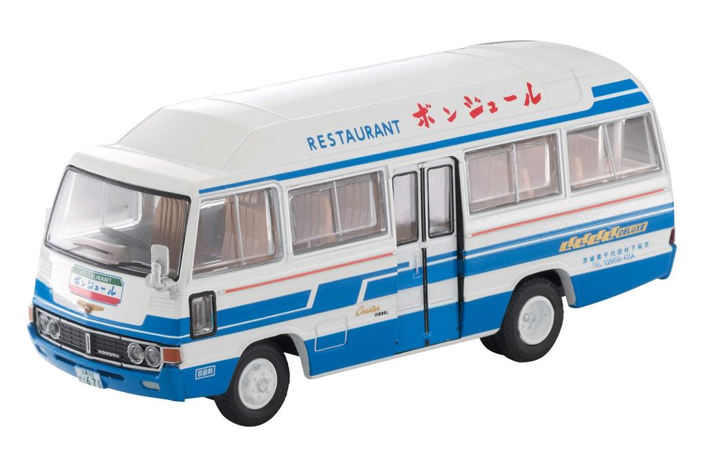 Tomica Limited Vintage Scale Toyota Coaster High Roof Air Conditioner Truck Finished Model 1/64 LV-184a (Restaurant Bonjour) -
