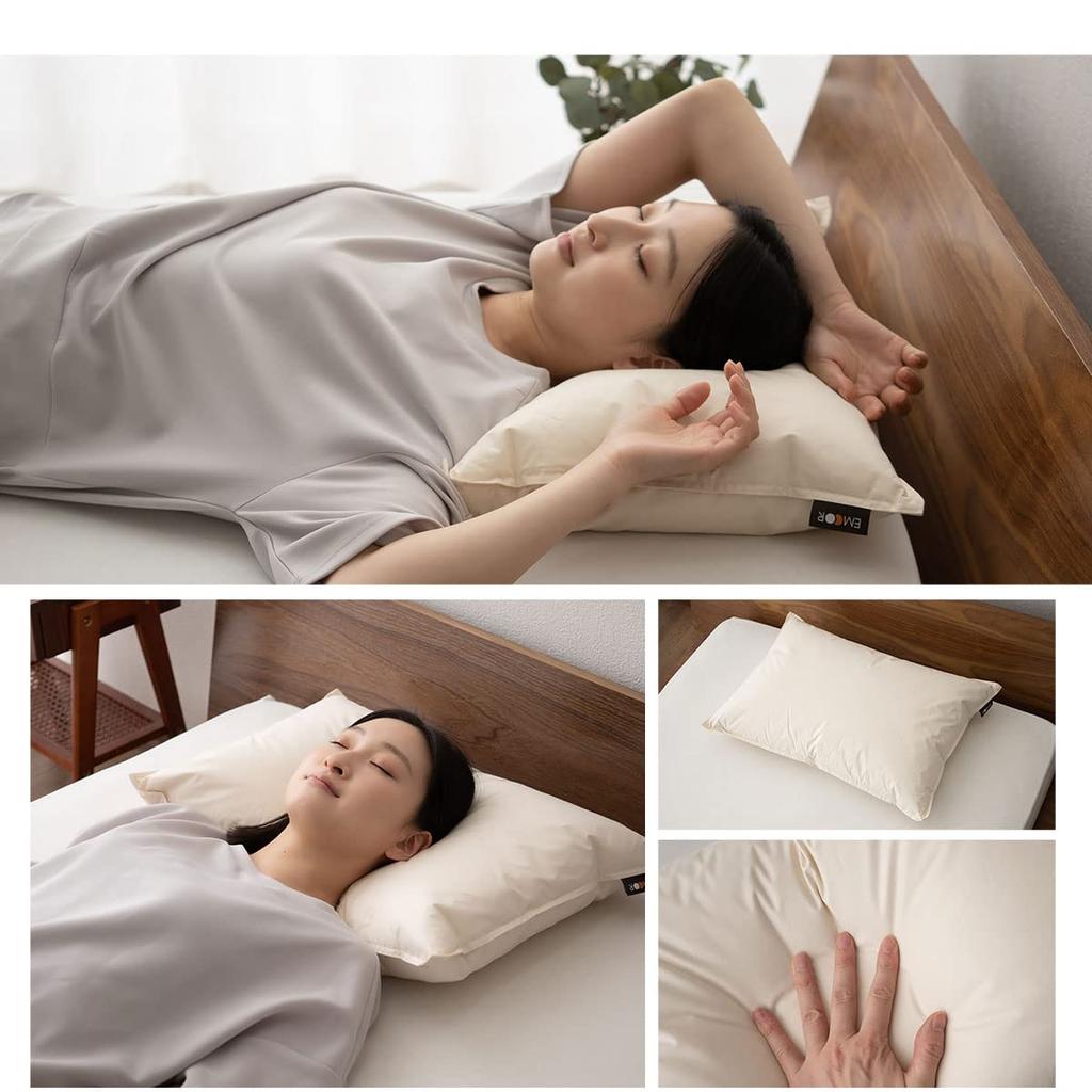 EMOOR Hotel-Quality Down Pillow "Rich Down Pillow" Approx. 43 X 63 Cm, Made In Japan