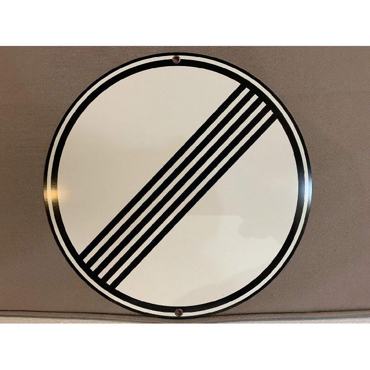 

Autobahn No Speed Limit German Tin Sign Round Metal Wall Decor, 12 Diameter