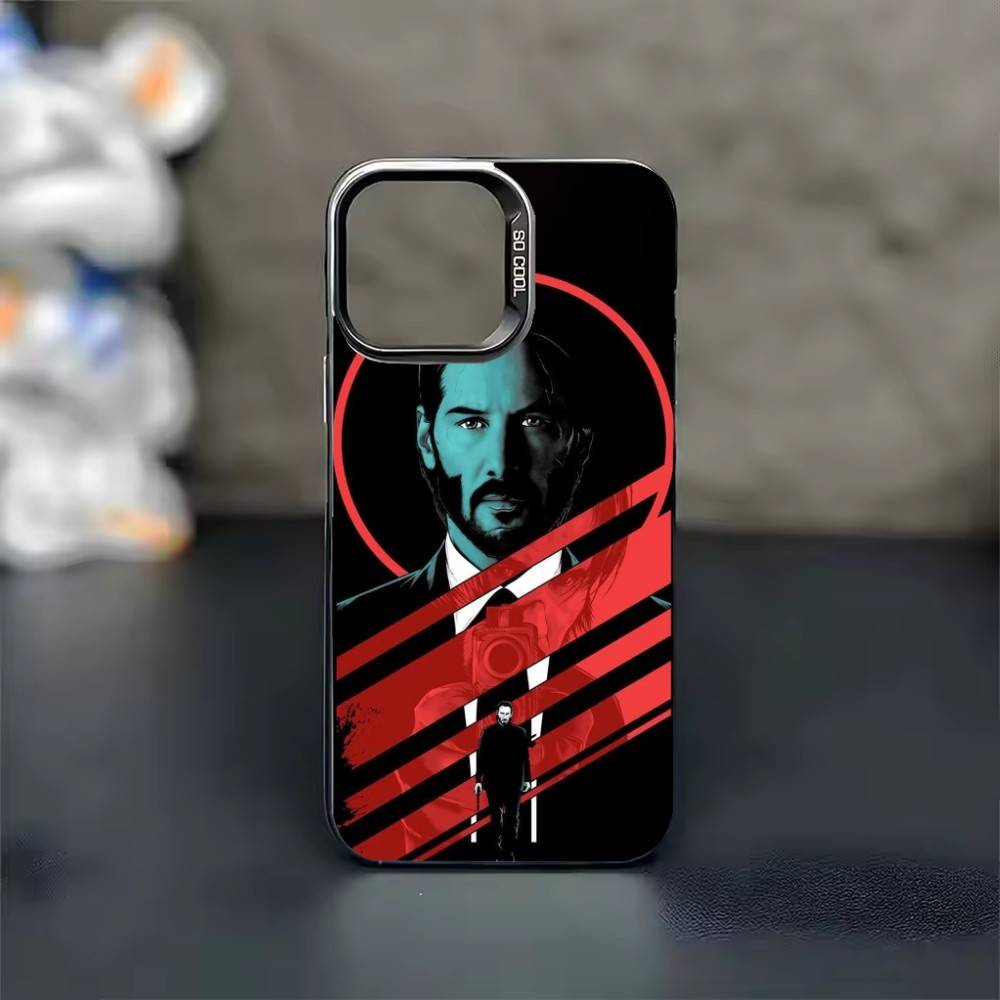 Classic films John wick Phone Case For iPhone 17,16,15,14,13,12,11,Pro Max,Plus Candy Silver Cover iPhone12