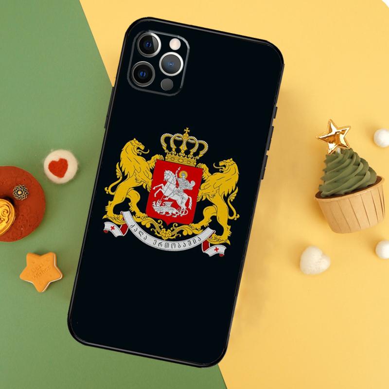 Georgia Flag Phone Case For iPhone 17 17Air 16 15 14 13 11 12 Pro Max 12 13 Mini 16E Shockproof Cover