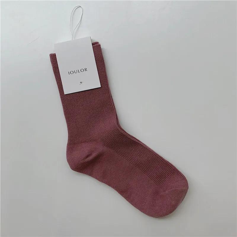 SP&CITY Harajuku Simple Solid Women's Warm Socks Women Winter Thick Soft Cotton Socks Keep Warm Striped Short Socks Ladies Sox