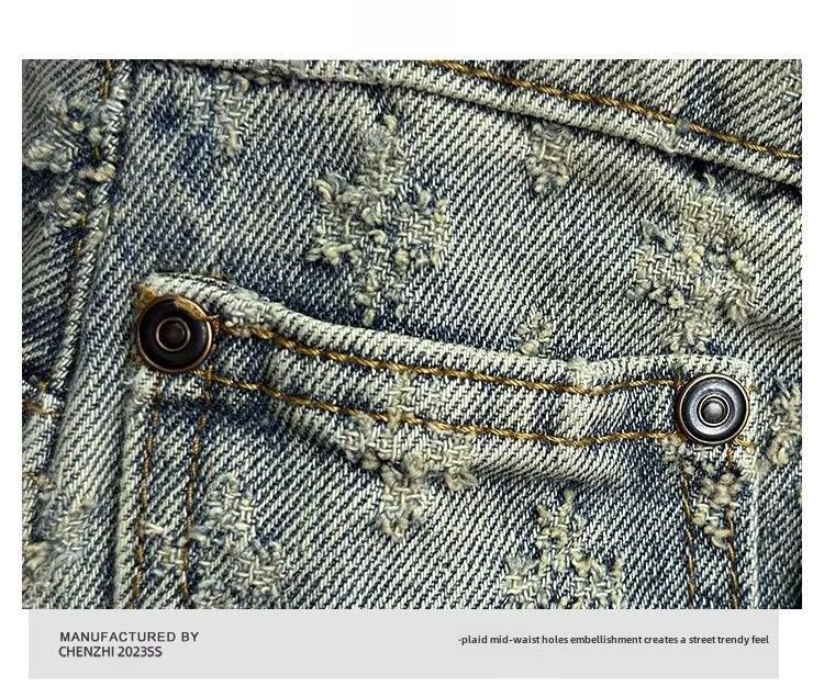 Men's Elastic Waist Denim Overalls: Loose-Fit Straight Summer Shorts