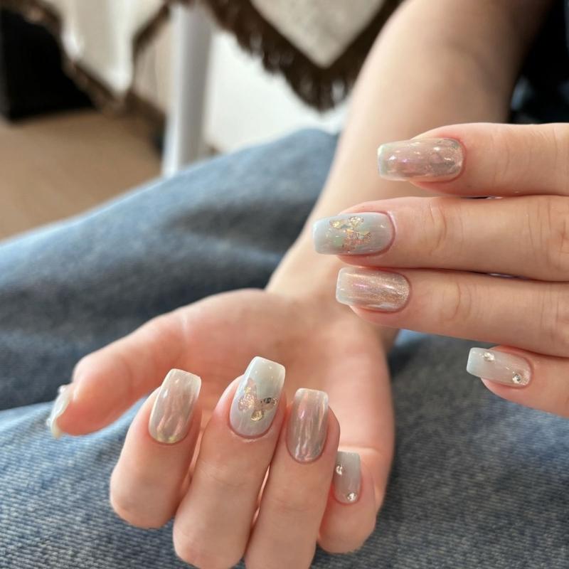 6Pieces Airbrush Nail Stencils Nail Decoration Stickers Set French Designs Hollow Nail Tips Stickers Decals for Womens