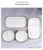 Set di Stoviglie in Ceramica Moderno Lusso 2024: Ciotole, Piatti e Bacchette - Perfetti per la Casa e Regali per l'inaugurazione della casa.