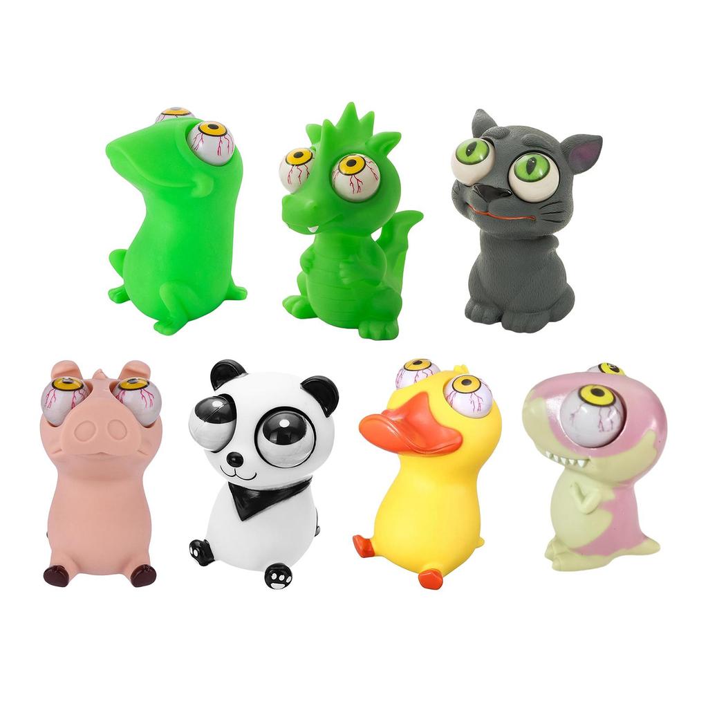 1 Piece Toys Playsets Eye Popping Cartoon Anti-Animal Latex Free Fidget Sensory Toys Playsetss for Kids