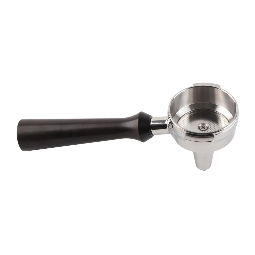 58mm Portafilter Stainless Steel Coffee Tea Portafilter Holder Single Spout Brewing Coffee Filter Wooden Handle Coffee Accessories