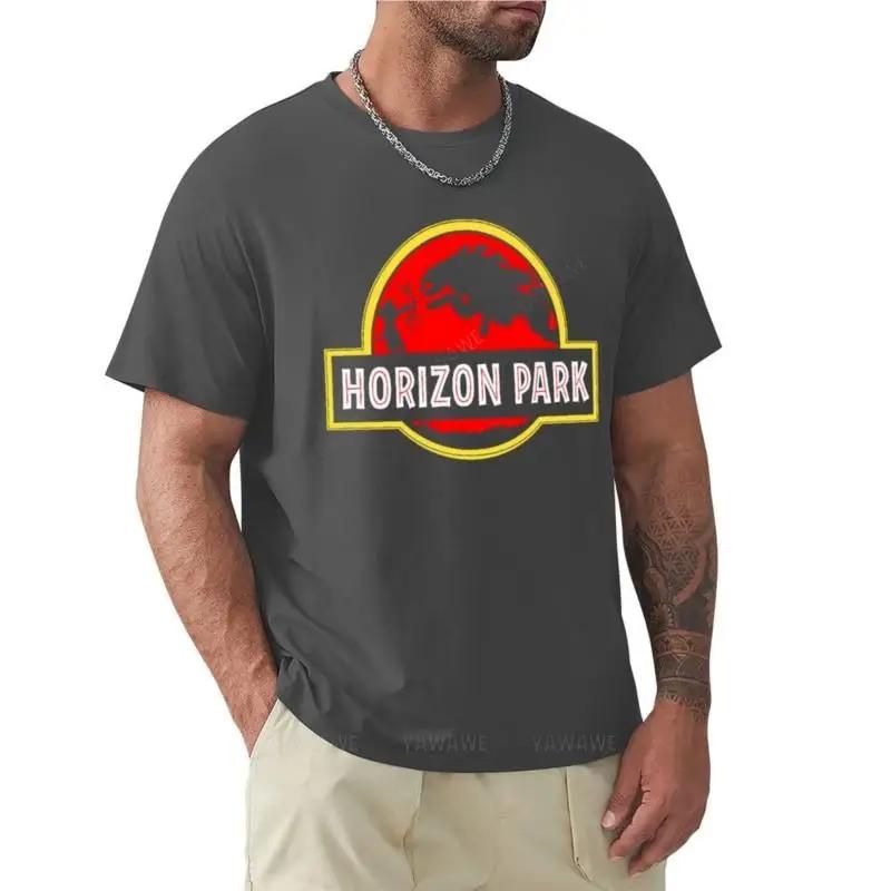 

t-shirt men cotton Horizon Park Art Horizon Zero Dawn Game T-Shirt short cute tops oversized t shirt men summer t-shirt for man 4XL